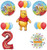 Mayflower Products Winnie The Pooh 2nd First Birthday Party Supplies and Balloon Bouquet Decorations