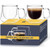 TKS Latte Mugs , Clear Coffee Mug,Espresso Cups, Insulating Double Walled Glass, 6.8-Ounce, Set of 2 Glasses Cappuccino Mug with Handle(Tea Latte Glassware)