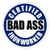 Bad Ass Ironworker Hard Hat Sticker / Helmet Decal Label Lunch Tool Box