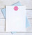 Personalized Initial Note Cards with Envelopes, Single Letter Stationary Set for Girls, A2 FLAT