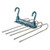 Pants Hangers Space Saving, Whuooad Multi-Layer Hanging Pants 5 in 1 Pants Rack Stainless Steel Pants Hangers Non-Slip Clothes Organizer Folding Storage Rack Space for Scarf Jeans Trousers (Blue)