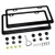 2 Pcs Matte Black License Plate Frame - 2 Holes Stainless Steel License Plate Covers for US Vehicles - Car Licenses Plates Holders with Black Screw Caps