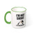 QXGIAO I'm Not Short I'm Penguin Size Cup Coffee Mug with Handle 11oz Irish Green 330ml