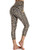OUGES Womens High Waist Pockets Yoga Pants Running Pants Workout Leopard Capris Leggings(Leopard D Capris-20inch,L)