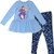 Disney Frozen Toddler Girls Elsa Anna Olaf T-Shirt and Tulle Leggings Set 5T Light Blue
