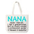 Nana Definition Canvas Tote Bag Grandma Gift Idea Book Bag Travel Tote Handbag -COCOVICI
