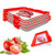 Food Plastic Preservation Tray, Stackable Food Tray Reusable Creative fresh tray food storage for Food Preservation (4 Pack)