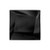 Party Essentials 10-Count Hard Plastic 6.5" Twisted Square Dessert/Appetizer Plates, Black