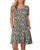WNEEDU Women's Summer Casual T Shirt Dresses Short Sleeve Swing Dress with Pockets (XL, M Leopard)