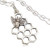 Sterling Silver Honey Bee on Honeycomb Cutout Charm Necklace, 18" Sterling Silver Honey Bee on Honeycomb Cutout Charm Necklace, 18"