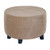 Round Ottoman Slipcover Ottoman Covers Slipcover Footstool Protector Covers Storage Stool Ottoman Covers Stretch with Elastic Bottom, Feature Real Velvet Plush Fabric (Medium, Taupe)