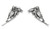 Sterling Silver Downhill Ski Racer Stud Earrings