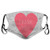 Mens Womens Mouth Scraf Face Field,Centered Big Heart Text Inside Short Stripes Love Theme Hatched Style