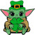 St. Patrick's Day Baby Yoda Window Clings Decorations St. Patrick's Day Shamrock Clover Window Stickers Decals for St. Patrick Party Decorations Supplies