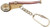 Hampton Nautical  Solid Brass/Copper Boatswain (Bosun) Whistle Key Chain, Brass