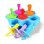 7 Cell Silicone Mini Ice Pops Mold Ice Cream Ball Lolly Maker Popsicle Mould Baby DIY Food Yogurt Icebox (Blue)