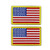 EJG Bundle 2 Pieces-USA Flag Tactical Patch (3 x 2 Inches) Morale Patch Hook & Loop - Embroidery (Red White & Yellowside)
