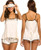 Ekouaer Womens Sexy Sleepwear Lingerie Satin Pajamas Cami Shorts Set Nightwear,15-beige,Small