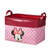 Idea Nuova Disney Minnie Mouse Rectangular Storage Bin with Red Glitter Trim and Handles