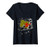 Womens MTV Checker Board Breaking Tv V-Neck T-Shirt