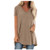 Women Plus Size Print V Neck Tunic Tops Short Sleeved Long T-Shirt Blouse Khaki