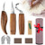 Wood Carving Tools for Beginners, Wood Carving Kit with Carving Hook Knife, Whittling Knife, Chip Carving Knife, Gloves, Carving Knife Sharpener for Spoon Bowl Kuksa Cup, Tool Gift for Men Dad Husband
