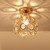 Semi Flush Mount Ceiling Light, Crystal Semi Flush Mount Light Fixture, Modern Mini Crystal Chandelier Light Fixture, Gold Metal Crystal Flush Mount Ceiling Light, for Hallway Light Fixture Ceiling
