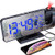 Projection Alarm Clock, LED Screen Digital Alarm Clock with Mirror Surface/USB Charging Port/Dual Alarm/FM Radio/4 Dimmer/180° Rotable, Smart Desktop Alarm Clock for Bedroom Ceiling(Black and Blue)