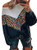 Womens Long Sleeve Sweatshirts Pullover Tops Waffle Knit Shirt Color Block Loose Tunic Blouse Round Neck(Black L)