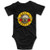 Toddler Jersey Bodysuit, Baby Short Sleeve Onesies Bodysuits, Guns - N' - Ro-SES Greatest Hits Baby Onesie Bodysuit, Child Romper Snapsuit Cotton T-Shirt 0-3 Months Black