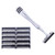 All Metal Trac 2 (Trac II) Compatible Non-PIVOTING Twin Blade Cartridge Razor  and  10 Taconic Shave Cartridge Blades