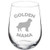 Wine Glass Goblet Golden Mama Golden Retriever (17 oz Stemless)