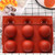 2PCS Semi Sphere Silicone Cake Mold 6 Cavity Silicone Mold For Baking Easter Egg Cake Jelly Pudding Round Silicone Cake Mold Ice Mold DIY Baking Pan, Dessert Mold