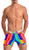 Gary Majdell Sport Men's Swimsuit Basic Long Boxer Trunks Board Shorts Rainbow Medium