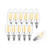 Tenergy LED Candelabra Bulbs Dimmable, 4W (40 Watt Equivalent) Warm White Soft White (2700K) E12 Base Decorative B11/C37 Filament Candle Bulbs for Chandelier/Ceiling Fan (Pack of 12)