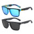 DUBERY Classic Polarized Sunglasses for Men Women Retro 100 percentUV Protection Driving Sun Glasses D731,2 Pack (Black/BluePlusBlack/Black)