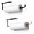 2 Pack Paper Towel Holder Under Kitchen Cabinet - Self Adhesive or Drilling, Wall Mount Paper Towel Holder, Adhesive Paper Towel Holder for Kitchen, cabinets, bathroom