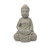 Elly Decor Meditating, 13 inch Tall Ceramic Handcrafted Budha Decor Indoor and Outdoor Garden Sculptures Buddha Statue, Gray Cement Stone