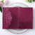 PONATIA 5.12 x 7.2 Inches 20PCS Tri-Fold Laser Cut Wedding Invitation Pocket with Envelopes for Wedding Bridal Shower Engagement Birthday Invite (Burgundy, 20pcs No Inner Sheet)