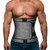 Mens Workout Waist Trainer Neoprene Corset Sauna Sweat Trimmer Cincher Slimming Belly with Belts (Gery Waist Trainer with Zipper, 2XL)