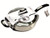 Europe Ware Stainless Steel 1 Quart Apple Shaped Frying Pan with Glass Lid 9.5 inch.