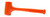 Capri Tools 10097 Dead Blow Hammer, 2 lb, Orange