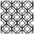 Thirstystone Stoneware Drink Coaster Set - black Lattice Pattern, Multicolored