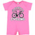 inktastic I'd Rather Be Cycling Infant Romper Newborn Raspberry 2ae7a