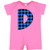 inktastic Blue Buffalo Plaid Initial D Infant Romper 18 Months Raspberry 3cb00