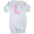 inktastic Cute Pink Chevron Initial L Newborn Layette White 3cb70
