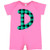inktastic Teal Plaid Initial D Infant Romper 6 Months Raspberry 3cbf9