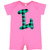 inktastic Teal Plaid Initial L Infant Romper Newborn Raspberry 3cc01