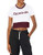 Reebok Training Essentials Linear Logo Short Sleeve Crop Top, White, L