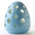 The Lakeside Collection Large Blue Lighted Ceramic Easter Egg for Decorating - Light Up Indoor Accent